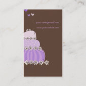 Visite Carte faite sur commande pourpre douce de profil (Dos)