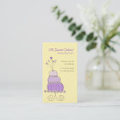 Visite Carte faite sur commande pourpre douce de profil (Debout devant)