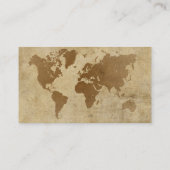 Visite Carte fanée du monde de parchemin (Dos)