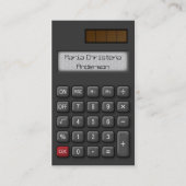 Visite Carte financière de calculateur de gestion (noir) (Devant)