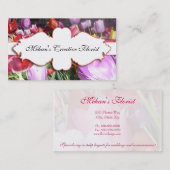 Visite Carte florale de Bisness de photographie de (Devant / Derrière)