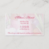 Visite Carte florale de Bisness de photographie de (Dos)