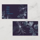 Visite Carte florale de profil de denim (Devant / Derrière)
