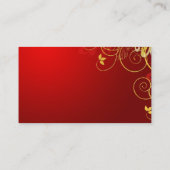 Visite Carte florale d'or de profil (Dos)