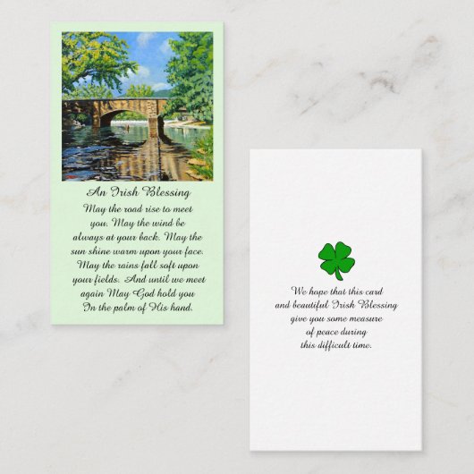 Visite Carte funéraire commémorative de prière (Devant / Derrière)