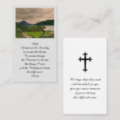 Visite Carte funéraire commémorative de prière de sérénit (Devant / Derrière)