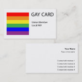 Visite Carte gaie de tour de carte (Devant / Derrière)