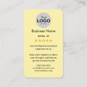 Visite Carte Google de révision (Dos)