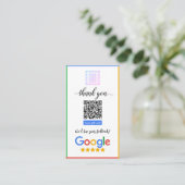 Visite Carte Google de révision avec coupon coupon coupé (Debout devant)
