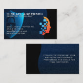 Visite Carte graphique du bouclier de sécurité | Logo tec (Devant / Derrière)