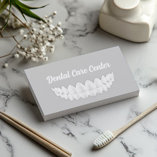 Visite Carte grise simple d'art dentaire de sourire blanc