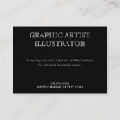 Visite Carte illustrée d'artiste de coeur (Dos)