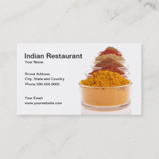 Visite Carte indienne de restauration