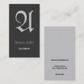 Visite Carte initiale de Fraktur Grays (Devant / Derrière)