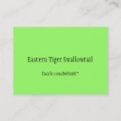 Visite Carte jaune d'ATC de papillon de machaon de tigre (Dos)