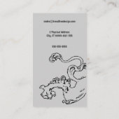 Visite Carte Lion de marche (Dos)