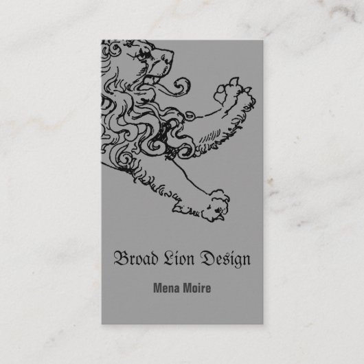 Visite Carte Lion de marche (Devant)