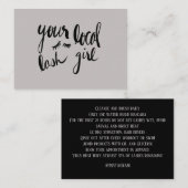 Visite Carte locale de mèche de soins ultérieurs de fille (Devant / Derrière)