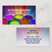 Visite Carte lumineuse de construction d'entrepreneur de (Devant / Derrière)