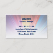 Visite Carte lumineuse de construction d'entrepreneur de (Dos)