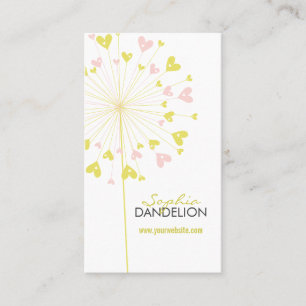 Visite Carte lunatique de profil de pissenlits de coeurs