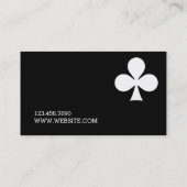 Visite Carte Magicien de Poker noir et blanc (Dos)