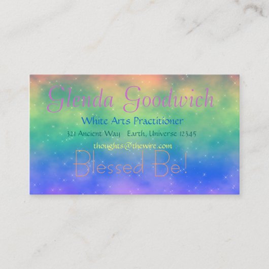 Visite Carte magique de norme d'arc-en-ciel (Devant)