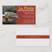 Visite Carte mexicaine de restauration (Devant / Derrière)