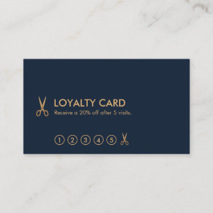 Visite Carte minimaliste de fidélité de coiffeur de