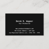 Visite Carte moderne de Bussnies dans des couleurs noires (Dos)