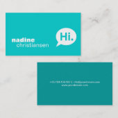 Visite Carte moderne de profil de Torquoise (Devant / Derrière)