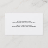 Visite Carte moderne de profil - Jamie Eason (Dos)