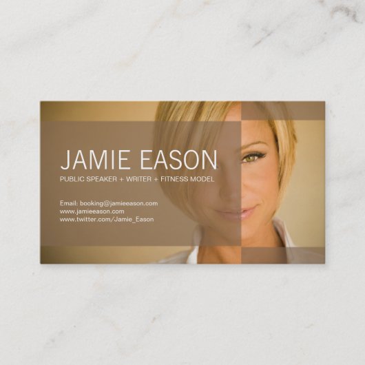 Visite Carte moderne de profil - Jamie Eason (Devant)