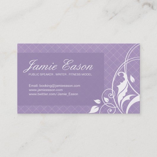 Visite Carte moderne de profil - Jamie Eason (Devant)