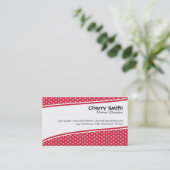 Visite Carte moderne de rouge/rose de cerise (Debout devant)