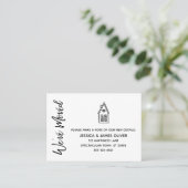 Visite Carte moderne "Nous avons bougé" avec dessin de la (Debout devant)