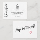 Visite Carte moderne "Nous avons bougé" avec dessin de la (Devant / Derrière)