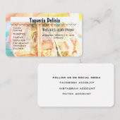 Visite carte modifiable de taqueria / restaurant (Devant / Derrière)