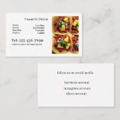 Visite carte modifiable de taqueria / restaurant (Devant / Derrière)