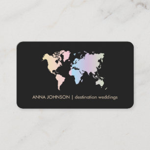 Visite Carte mondiale Holotel Pastel Agent de voyage mond