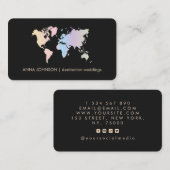 Visite Carte mondiale Holotel Pastel Agent de voyage mond (Devant / Derrière)