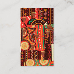 Visite Carte Motif de la tribu Afrocentric Kente