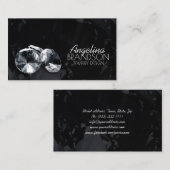 Visite Carte noire du concepteur de bijoux en diamant (Devant / Derrière)