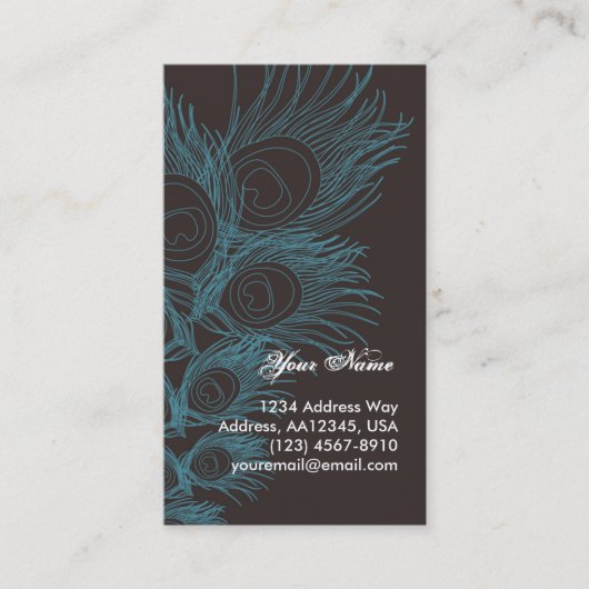 Visite Carte nominative de plume (Devant)