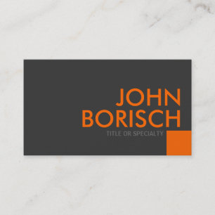 Visite Carte orange grise professionnelle de profil