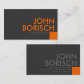 Visite Carte orange grise professionnelle de profil (Devant / Derrière)