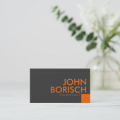 Visite Carte orange grise professionnelle de profil (Debout devant)