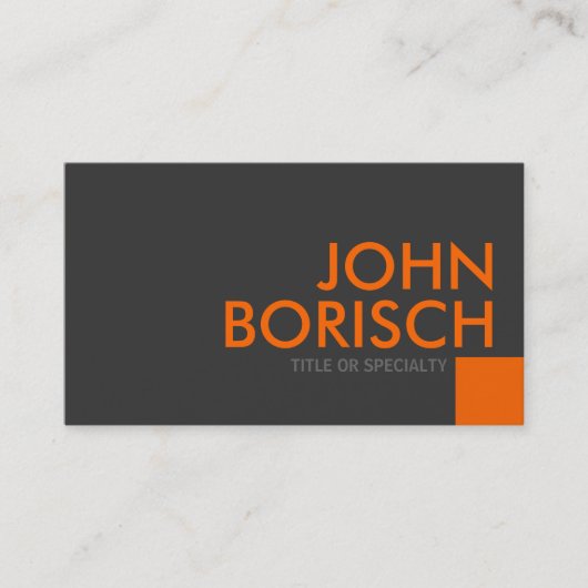 Visite Carte orange grise professionnelle de profil (Devant)