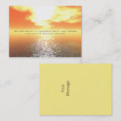 Visite Carte orange inspirée de coucher du soleil (Devant / Derrière)