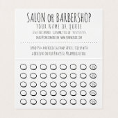 Visite carte perforée de fidélité de moustache (Intérieur déplié)